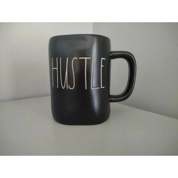 Rae Dunn Other - Rae Dunn HUSTLE Mug Black Matte Extra Large 20 oz Coffee Tea Mug
